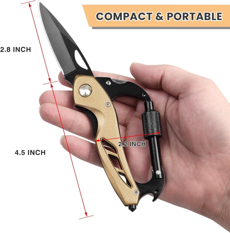 FUNBRO Multitool knife, Gift for Men (Gold) - Image 3